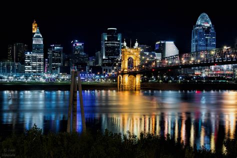 Cincinnati skyline-John A. Roebling Suspension Bridge | jhumbracht ...