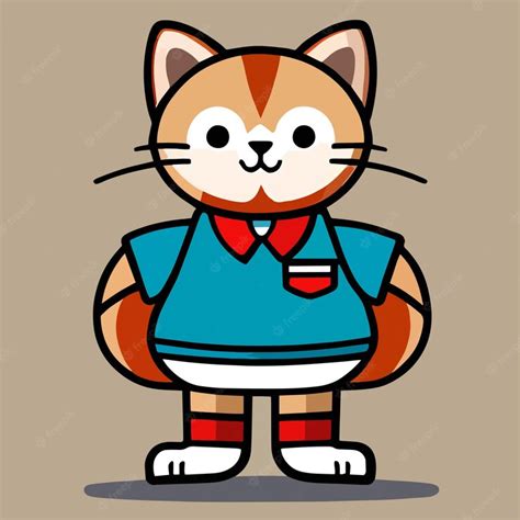 Premium Vector | Flat cartoon design cute mascot for a cat with a ...