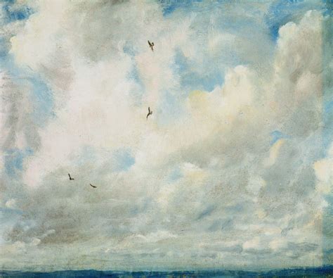 John Constable - Cloud study with birds in flight