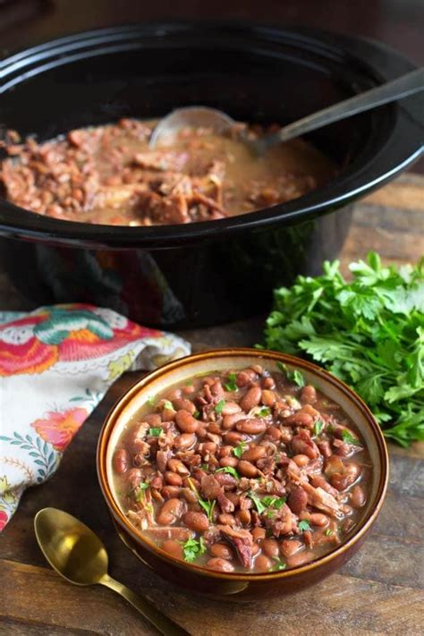 Slow Cooker Pinto Beans and Ham - Simply Happy Foodie