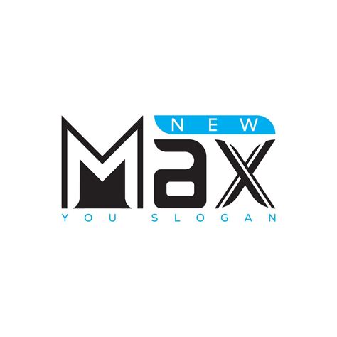 New Max Logo Vector Illustration With Black And Skyblue. 21883931 ...