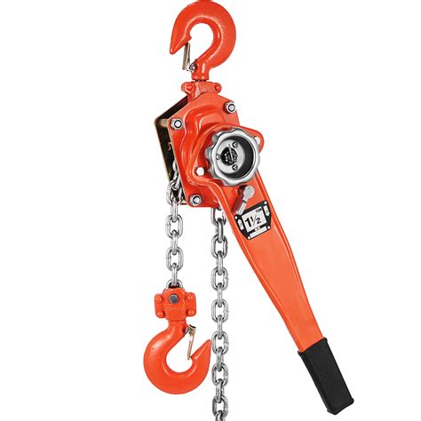 VEVOR Manual Lever Chain Hoist 1.5Ton/20ft, Ratchet Chain Hoist 3300lbs ...