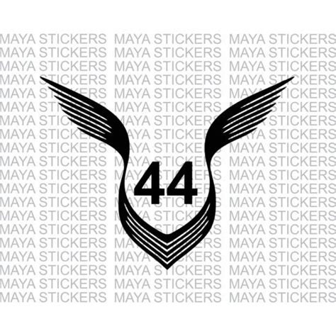 Lewis hamilton 44 logo with wings decal stickers | Hamilton tattoos ...