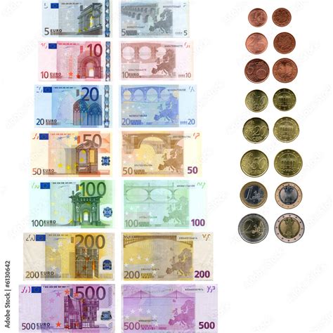 Euro banknotes and coins Stock Photo | Adobe Stock