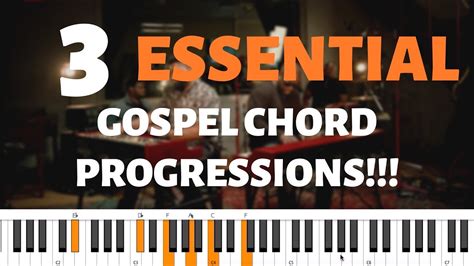 3 BASIC GOSPEL CHORD PROGRESSIONS | Beginners Piano Tutorial Chords ...