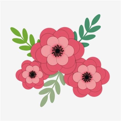 flowers,flower illustration,cute flower,pink flower,pink,leaves,leaves ...