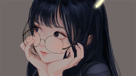 Cute Anime Girl With Glasses Wallpapers - Wallpaper Cave