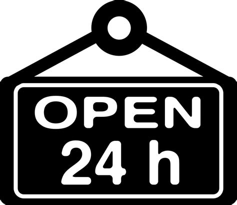 Open 24 Hours Png - Open 24 Hours Logo Clipart - Large Size Png Image ...