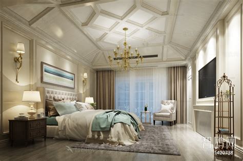 European Style Bedroom 3D Model Download - Model ID.545475969 | 1miba