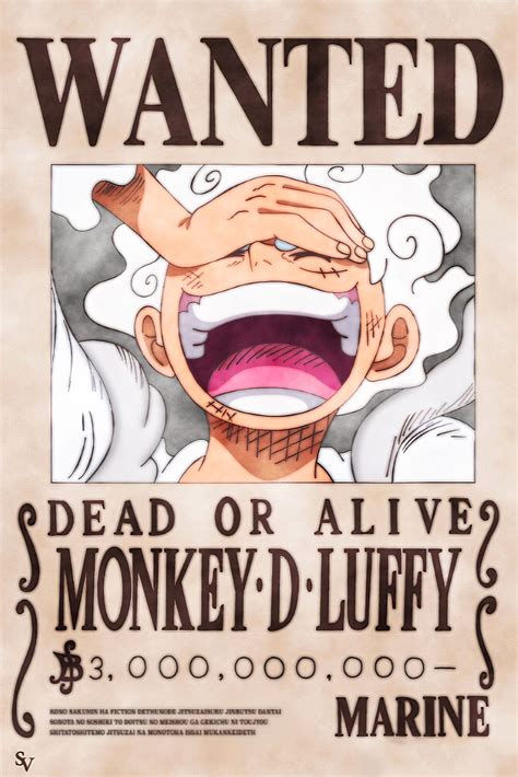 Luffy's new wanted poster, Hope u like it : r/OnePiece