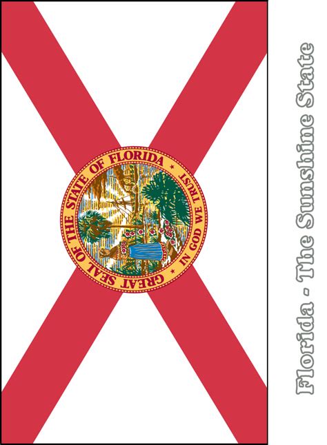 Large, Vertical, Printable Florida State Flag, from NETSTATE.COM