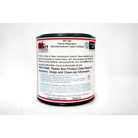 Firetect WT-102 8 oz. Color Base Flat Latex Fireproofing Flame ...