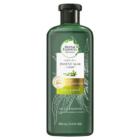 Herbal Essences Hemp Oil Sulfate Free Shampoo, Frizz Control, 13.5 fl ...