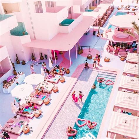 Pin by ŁȺ Ŧħɨ on ŦɍȺvɇł | Pink hotel, Hotel ibiza, Beautiful hotels