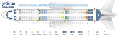 Cabin Configuration V1 Seat Map and Seating Chart Airbus A321 200 ...