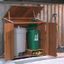 Outdoor Wooden Garbage Can Storage Bin Provide Attractive Waste Storage ...