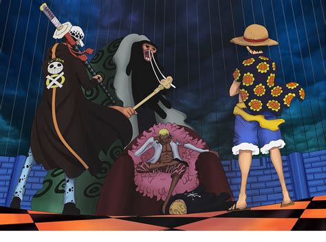 Doflamingo vs Luffy vs Law by konvict3d on DeviantArt