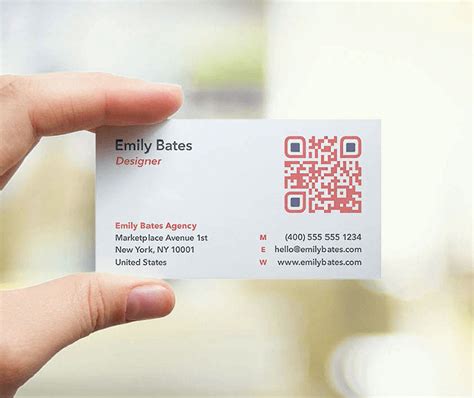 Business Card With Qr Code Template