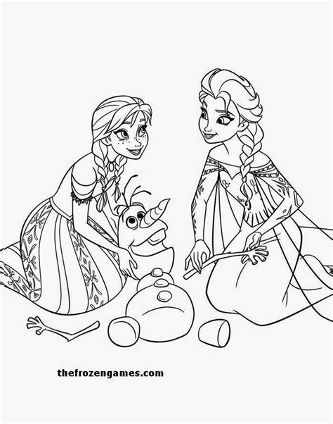 Frozen Coloring Pages: Elsa Anna Olaf Frozen Coloring Page