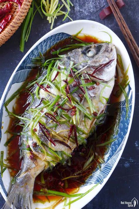 Steamed Fish, the Chinese Way (清蒸鱼) - Red House Spice