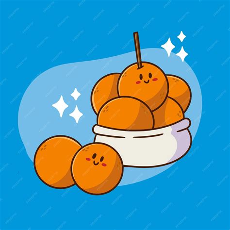 Premium Vector | Unique tahu bulat yummy snack collection doodle ...