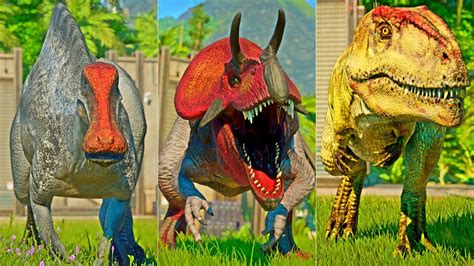 NEW! Deinocheirus vs Tyrannosaurus REX vs Spinosaurus Dinosaurs ...