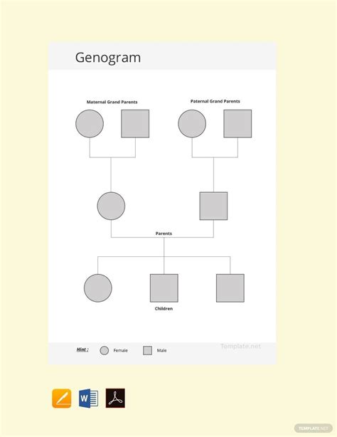 Sample Genogram Template in Pages, Word, PDF - Download | Template.net ...