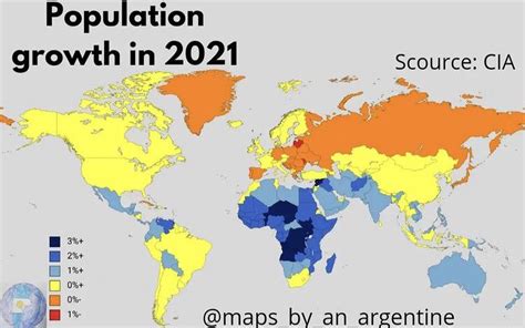 World Population Growth Map : r/MapPorn