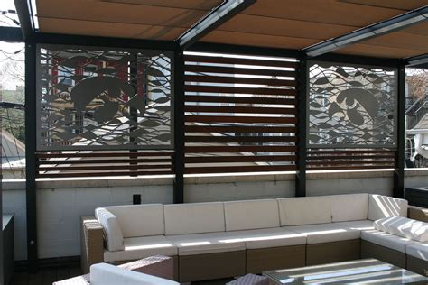 Custom Outdoor Metal Privacy Screens For Chicago Rooftop by Aesthetic ...