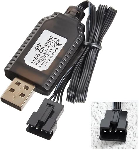 Amazon.com: Aliwisdom Universal RC Battery Charger Cable with SM 4 Pin ...