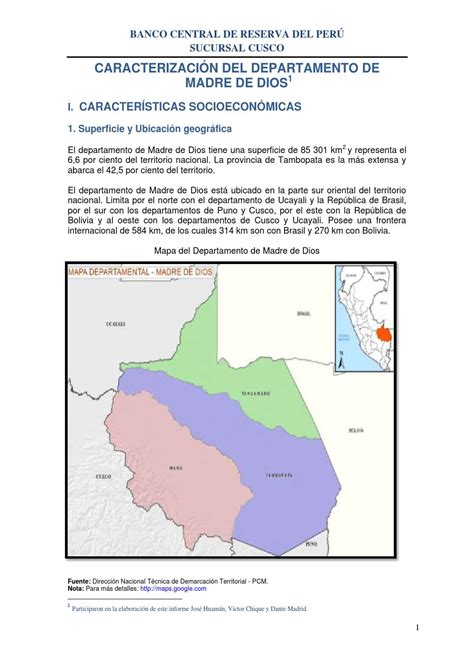 Mapa madre de dios by Esteban Brañez - Issuu