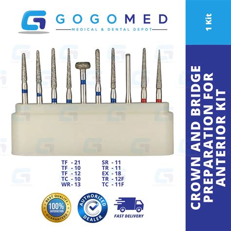 Crown & Bridge Preparation for Anterior Burs - 1 Set – Gogomed Supplies