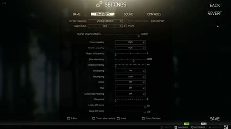 Pestily tarkov graphics settings