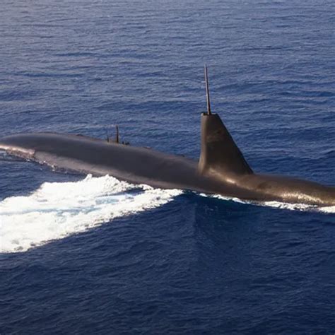 military submarine flying above surface of an ocean | Stable Diffusion ...