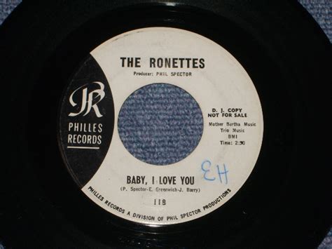 THE RONETTES - BABY, I LOVE YOU ( WHITE LABEL PROMO ) / 1963 US ...