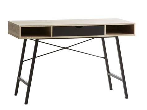 Desk ABBETVED 48x120 oak/black | JYSK