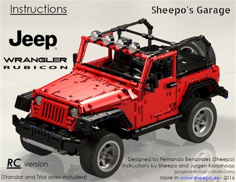 Jeep Wrangler Rubicon Instructions | Lego truck, Lego room, Jeep ...