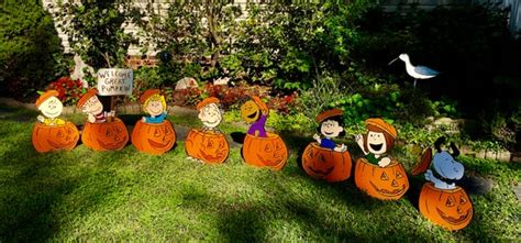 Pumpkin Halloween Yard Art Peanuts Group of 8 | Etsy