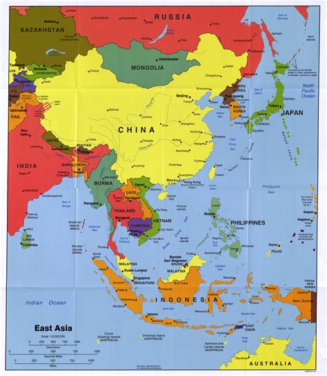 South East Asia Map With Countries | Map of Atlantic Ocean Area