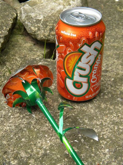 Soda Can Rose - Orange1 | Soda can crafts, Pop can crafts, Aluminum can ...