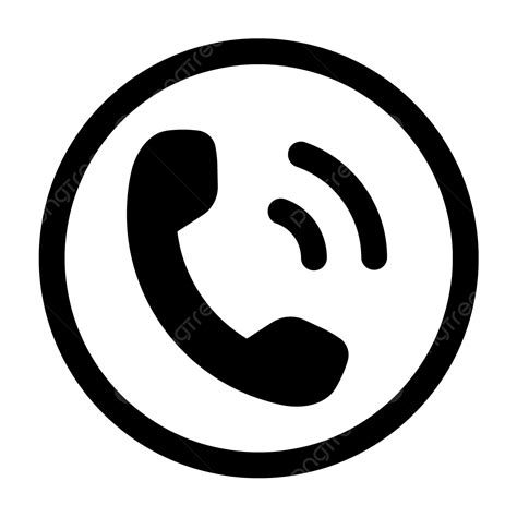 Circle Phone Call Icon In Black Color, Phone, Icon, Call PNG and Vector ...