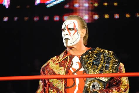 Pro Wrestling Resource: Sting holds the new TNA World Championship Belt