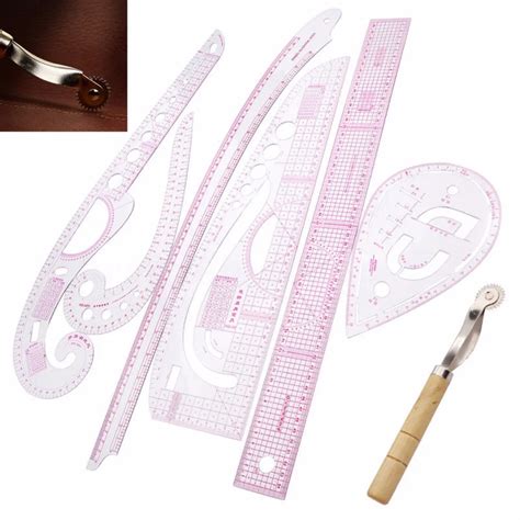 7pcs Multi Function Curve Ruler Drawing Line Straight Sewing Clothing ...