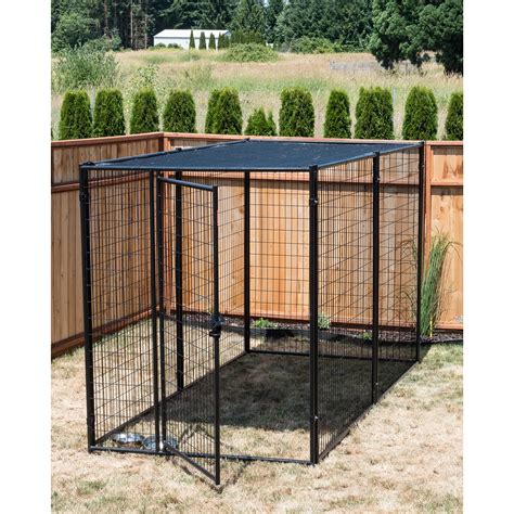 Lucky Dog Modular Outdoor Pet Kennel with Shade Cover, 10'L x 5'W x 8'H ...