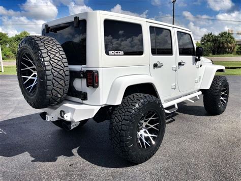 2018 Jeep Wrangler Custom Lifted Sahara White OUT Leather HARDTOP for sale