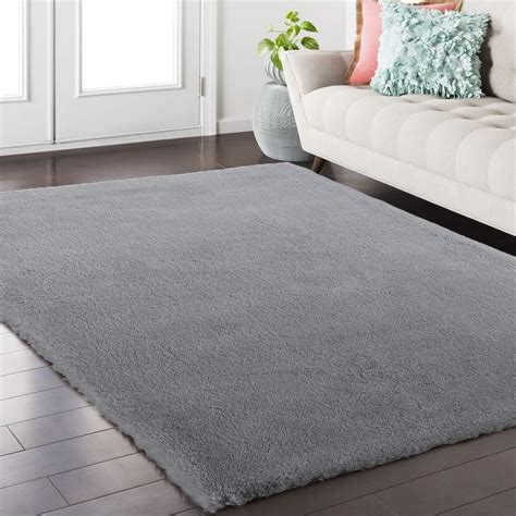 Softlife Fluffy Faux Fur Rug 3' x 5' Soft Area Rugs for Bedroom Girls ...