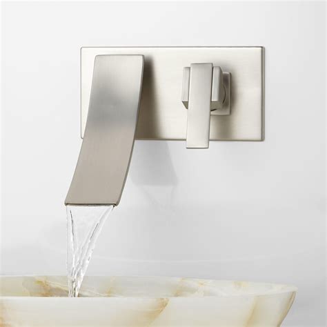 Reston Wall-Mount Waterfall Bathroom Faucet - Bathroom Sink Faucets ...