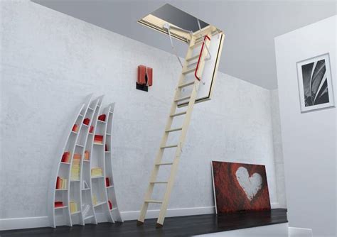 Fakro Wooden Folding Loft Ladder LWF Fire Resistant 3 Section 305cm ...