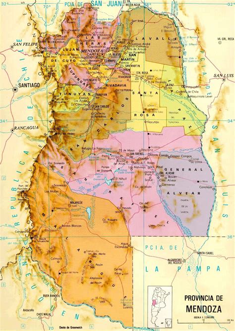 Mendoza Province Map - Mendoza Argentina • mappery