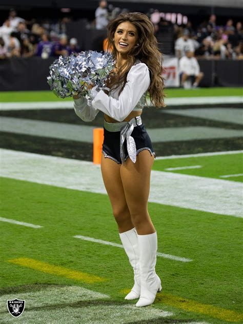 Las Vegas Raiders: Raiderette Stephanie on the sidelines during the ...